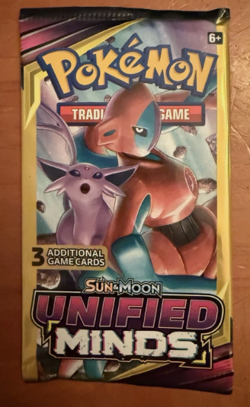 Pokemon Sun & Moon Unified Minds | 3 Card Mini Booster Pack Factory Sealed - Image 1