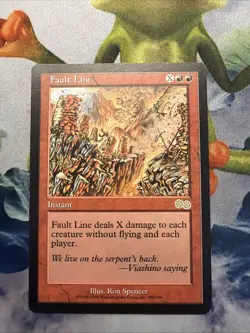 1x Fault Line- Urza's Saga- LP- Mtg Magic The Gathering Card- Free Shipping - Image 1