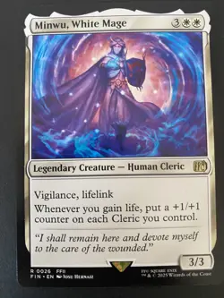Minwu, White Mage MTG Final Fantasy 0026 Rare NM - Image 1