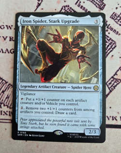 MTG Iron Spider, Stark Upgrade Spider Man Magic the Gathering NM - Image 1