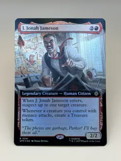 MTG ~ J. Jonah Jameson ~ (Extended Art) FOIL Rare #0261 Marvel's Spider-Man : NM - Image 2