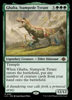 NM-Mint, English MTG Regular Ghalta, Stampede Tyrant The Lost Caverns of Ixalan - Image 1
