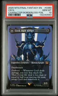 2025 MTG FINAL FANTASY #0380 CECIL, DARK KNIGHT/CECIL, REDEEMED PALADIN PSA 10 - Image 1