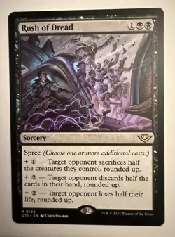 x1 Rush of Dread OTJ MTG 104 RARE M/NM 1x - Image 1