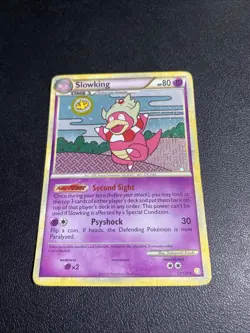 Pokemon TCG Slowking 12/123 Heart Gold Soul Silver Vintage Holo Rare - Near Mint - Image 1