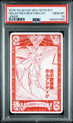 2018 YU-GI-OH! WEEKLY SHONEN JUMP 50TH JOKER HOLACTIE THE CREATOR LIGHT PSA 10 - Image 1