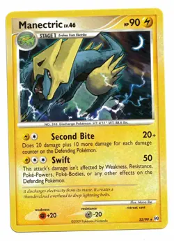 Pokemon Card: Manectric 22/99 Platinum Arceus Set Rare! NM - Image 1