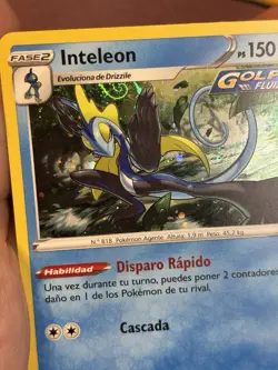 Inteleon SWSH279 Black Star Promo Cosmo Holo HD Swirl Pokemon Card SPANISH NM - Image 3
