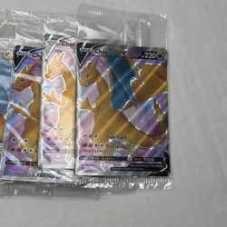 SEALED Pokemon Champions Path Charizard V SWSH050 Promo Full Art Card *lot of 8* - Image 5