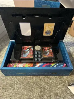 Mega Charizard X ex UPC Playmat, Deckbox, Sleeves, Coin, Dice, Counters,NO CARDS - Image 1
