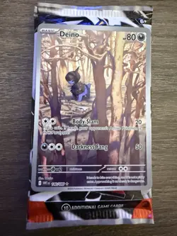Deino Scarlet & Violet White Flare Illustration Rare Holo Card 146/086 - Image 1