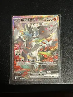 Reshiram EX 166/086 White Flare Holo Card Freshly Pulled NM Condition - Image 1