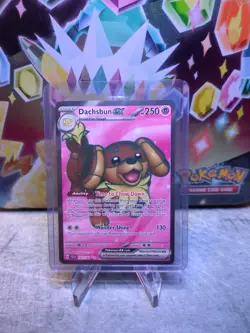 Pokemon TCG Dachsbun EX 2024 Stellar Crown Ultra Rare Full Art Holo Card 160/142 - Image 1