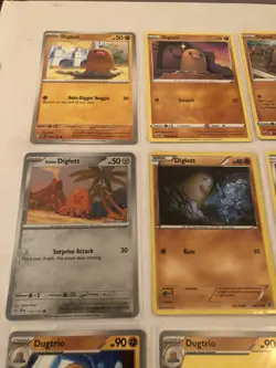 Lot of 12 Diglett and Dugtrio Pokemon Cards - Image 3