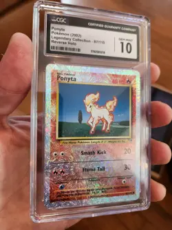 (TOP POP 11) CGC 10 GEM MINT Ponyta 87/110 REVERSE HOLO Legendary Pokemon Card - Image 1