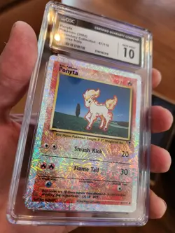 (TOP POP 11) CGC 10 GEM MINT Ponyta 87/110 REVERSE HOLO Legendary Pokemon Card - Image 2