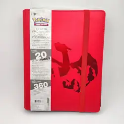 Ultra Pro Pokemon TCG Charizard 9 Pocket Leather Binder Red 360 Card Capacity ?? - Image 1