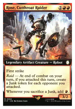 Rose, Cutthoart Raider (extended art) Fallout MTG - NM+ *Mythic Relics* - Image 1
