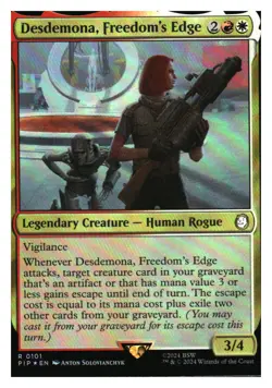 Desdemona, Freedom's Edge (foil) Fallout MTG - NM+ *Mythic Relics* - Image 1