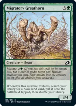 x1 Migratory Greathorn - Ikoria: Lair of Behemoths - NM - MTG - Image 1