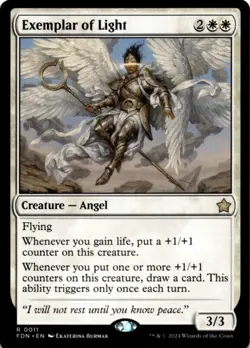 MTG Exemplar of Light Normal NM Foundations Magic 11 - Image 1