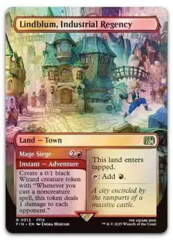 Lindblum, Industrial Regency (Borderless) #312 (Foil) NM Final Fantasy Magic MTG - Image 1