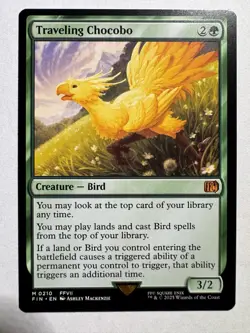 Traveling Chocobo 210 - MTG Final Fantasy - Mythic Rare Regular 3/2 Bird - Image 1