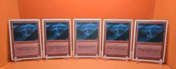 🔴🔴🔴 (5) 1995 MAGIC THE GATHERING 4TH EDITION LIGHTNING BOLT HEAVY PLAY 🔴🔴🔴 - Image 1