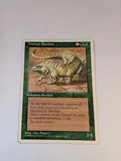 Thicket Basilisk MTG Core Set 4th Edition Regular LP - Image 1