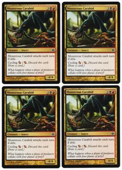 Monstrous Carabid x4 4x 2009 Alara Reborn PLAYSET Multi-Color Creature MTG NM A1 - Image 1