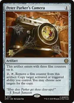 Peter Parker's Camera - Foil - Prerelease Promo Light Play, English Magic the Ga - Image 1