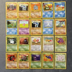 Vintage Pokemon Cards Lot Base Fossil Jungle + Rhydon Machoke Slowpoke + More MP - Image 1