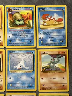 Vintage Pokemon Cards Lot Base Fossil Jungle + Rhydon Machoke Slowpoke + More MP - Image 4