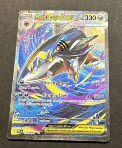 2025 POKEMON PHANTASMAL FLAMES MEGA SHARPEDO EX SECRET ILLUSTRATION RARE #127 - Image 1
