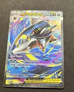 2025 POKEMON PHANTASMAL FLAMES MEGA SHARPEDO EX SECRET ILLUSTRATION RARE #127 - Image 5