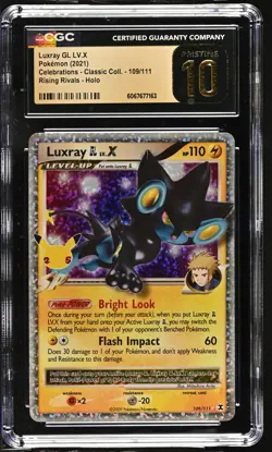 LUXRAY GL LV.X Celebrations Rising Rivals Holo #109 CGC Pristine 10 Pokemon - Image 1