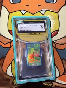 Treecko Foil 2004 Pokemon Amada Advanced Generations Menko 001 CGC Mint 9 - Image 1