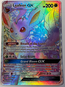 🔥 Leafeon GX (Secret Rare) 157/156 Sm-Ultra Prism LEAFEON GX 2018 POKEMON SUN & - Image 1