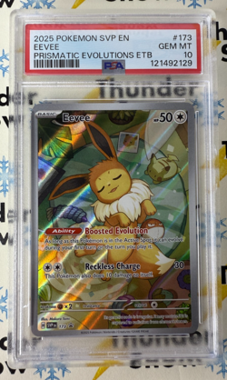⚡❄ 2025 Pokemon Prismatic Evolutions Promo #173 Eevee PSA 10 - Image 1