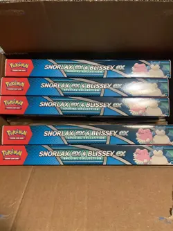 Pokemon TCG Snorlax Ex and Blissey Ex Special Collection Box (Pack of 5) Sealed - Image 1