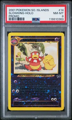 2001 POKEMON SOUTHERN ISLANDS PROMO #14 SLOWKING-HOLO PSA 8 - Image 1