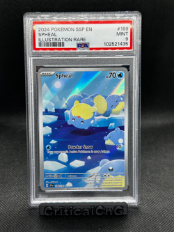 2024 POKEMON SSP EN-SURGING SPARKS ILLUSTRATION RARE #199 SPHEAL PSA 9 - Image 1