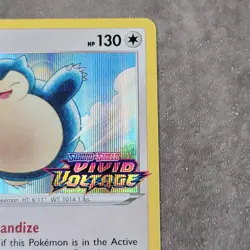 Pokemon Snorlax SWSH068 Vivid Voltage Pre-Release Holo Promo NM - Image 3
