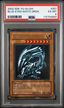 Blue-Eyes White Dragon SDK-001 Starter Deck: Kaiba-Unlimited Edition PSA 6 - Image 1