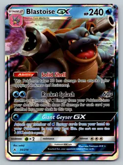 Blastoise GX 35/214 Holo Ultra Rare Unbroken Bonds Pokemon Card - Image 1