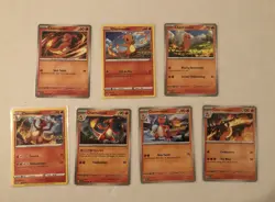 Lot Of 7 Charmander and Charmelion Pokemon Cards - Image 1