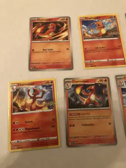 Lot Of 7 Charmander and Charmelion Pokemon Cards - Image 2
