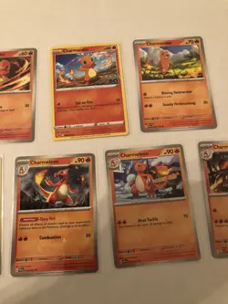 Lot Of 7 Charmander and Charmelion Pokemon Cards - Image 3