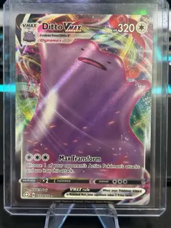 Pokemon Card Ditto VMAX 051/072 Shining Fates Ultra Holo Rare Near Mint - Image 1