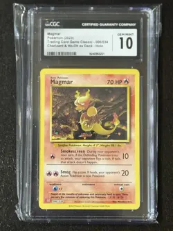Pokemon TCG Magmar #6 - CGC 10 Gem Mint - Holo Rare - English Card - Image 1